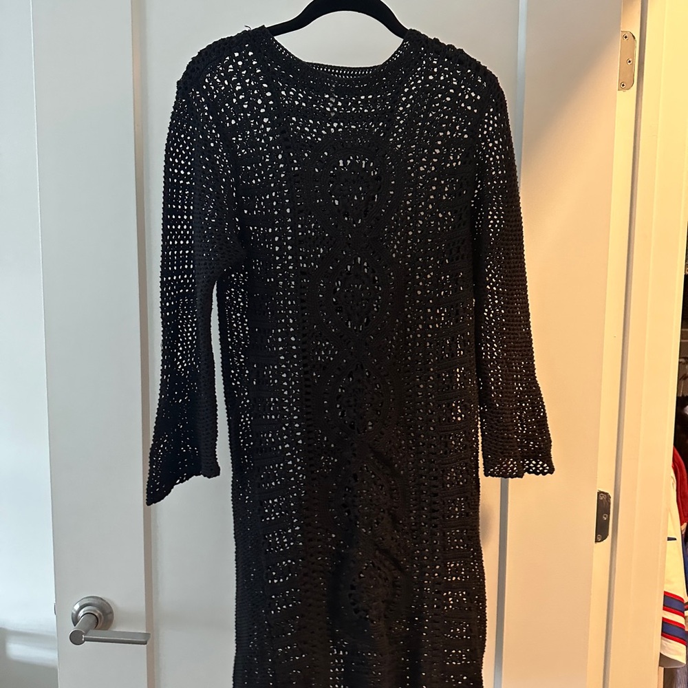 Black free people Crochet Dress cover up